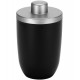 Porta Algodão 500ml 14cm Altura Preto Cromo Fosco